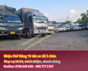 Nhận Chở Hàng 15 Tấn Xe Tải 3 Chân