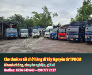 Cho thuê xe tải chở hàng đi Tây Nguyên từ TPHCM