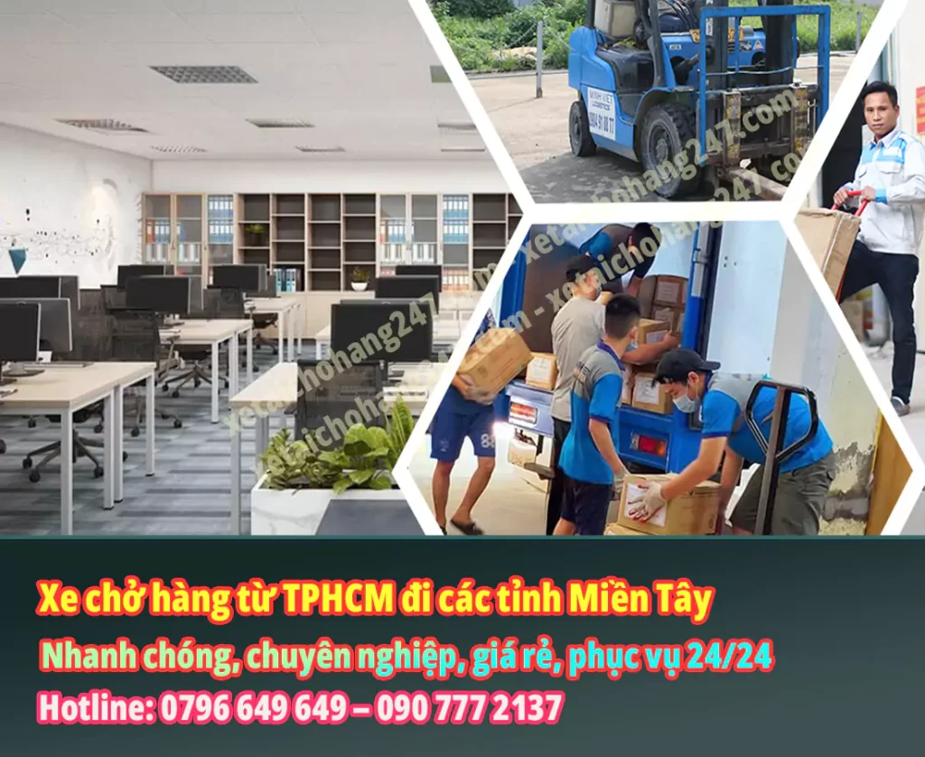 Xe chở hàng từ TPHCM đi các tỉnh Miền Tây