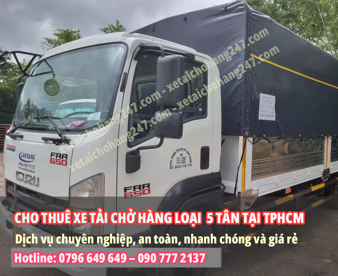 Thuê xe tải 5 tấn ở đâu được ưa chuộng tại tphcm ?