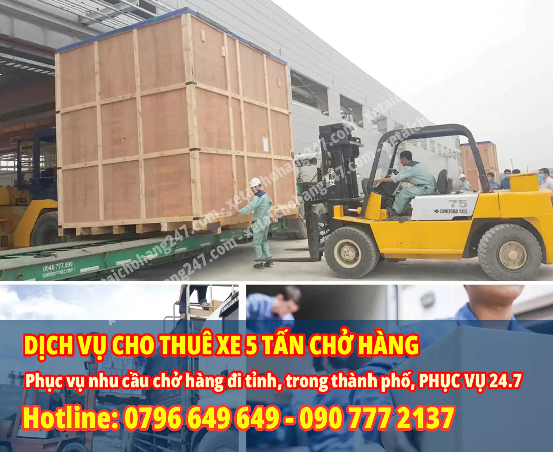 Thuê Xe Tải Chở Hàng 5 Tấn Giá Cước Rẻ