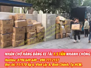 Xe tải chở hàng 1.5 tấn chở hàng
