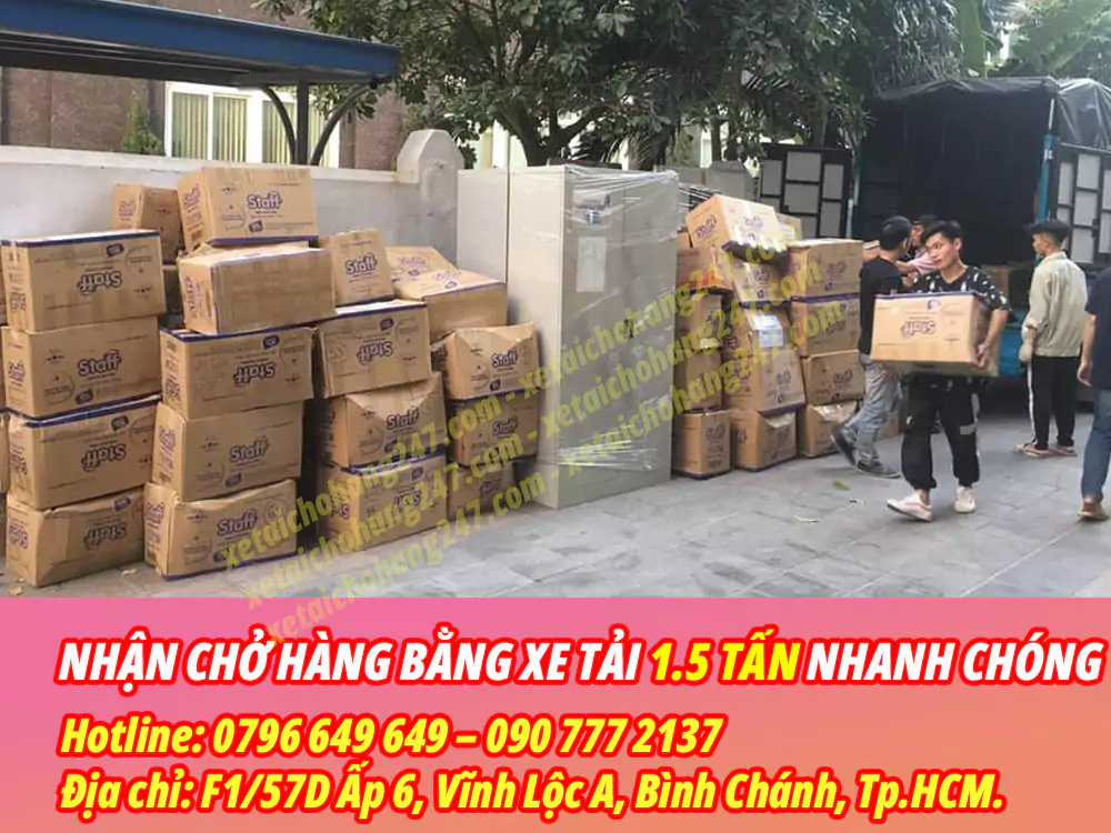 Xe tải chở hàng 1.5 tấn chở hàng