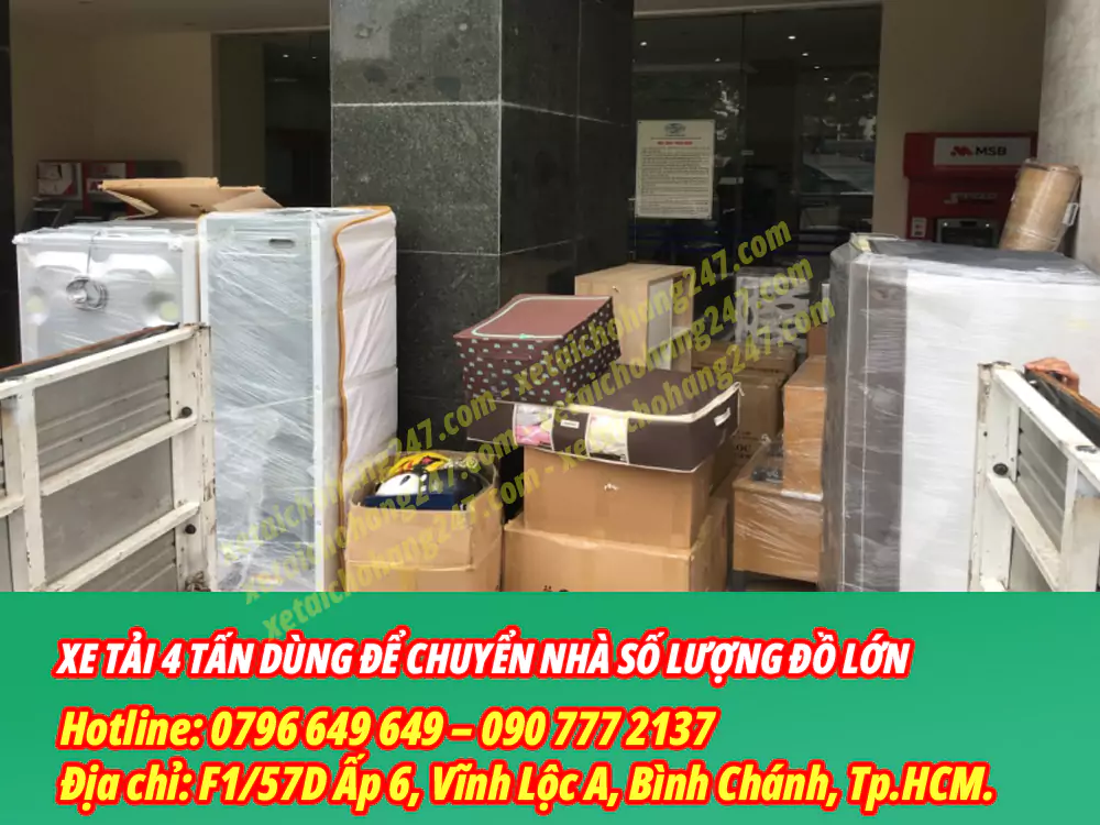 Cho Thuê Xe Tải Chở Hàng 4 Tấn Giá Rẻ Tại TPHCM