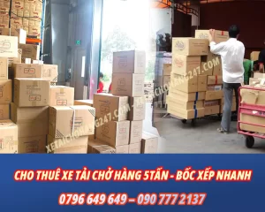 Cho thuê xe tải chở hàng 5 tấn giá cước rẻ tại tphcm