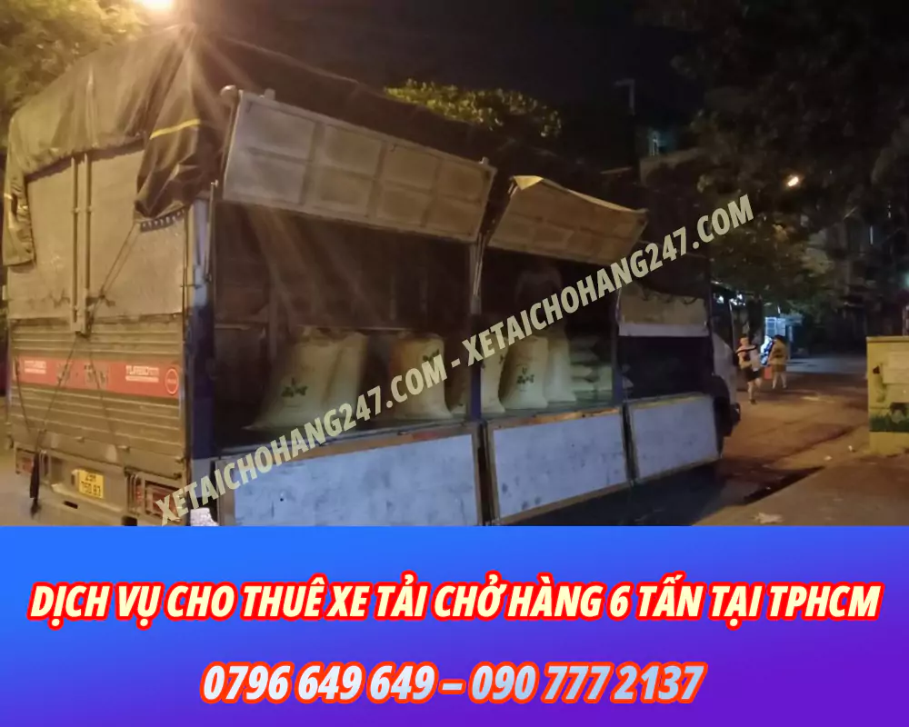 Cho thuê xe tải chở hàng 6 tấn giá rẻ tại tphcm