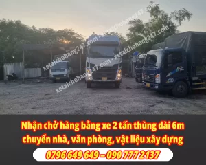 Nhận Chở Hàng 6m Vào Nội Thành Ban Ngày