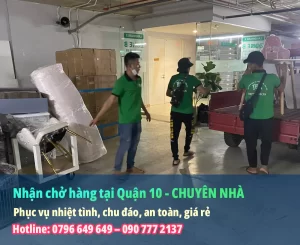 Nhận chở hàng tại Quận 10