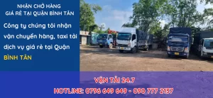 Dịch vụ nhận chở hàng tại Quận Bình Tân