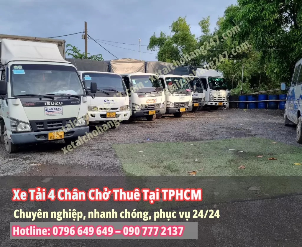 Xe Tải 4 Chân Chở Thuê Tại TPHCM