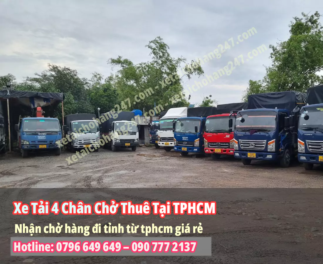 Xe Tải 4 Chân Chở Thuê Tại TPHCM