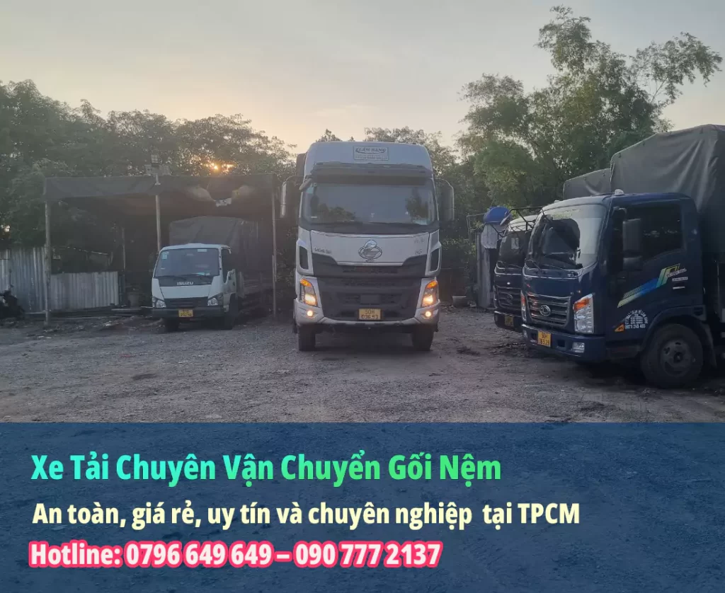 Xe Tải Chuyên Vận Chuyển Gối Nệm