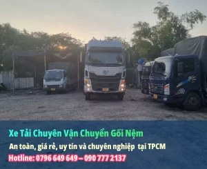 Xe Tải Chuyên Vận Chuyển Gối Nệm