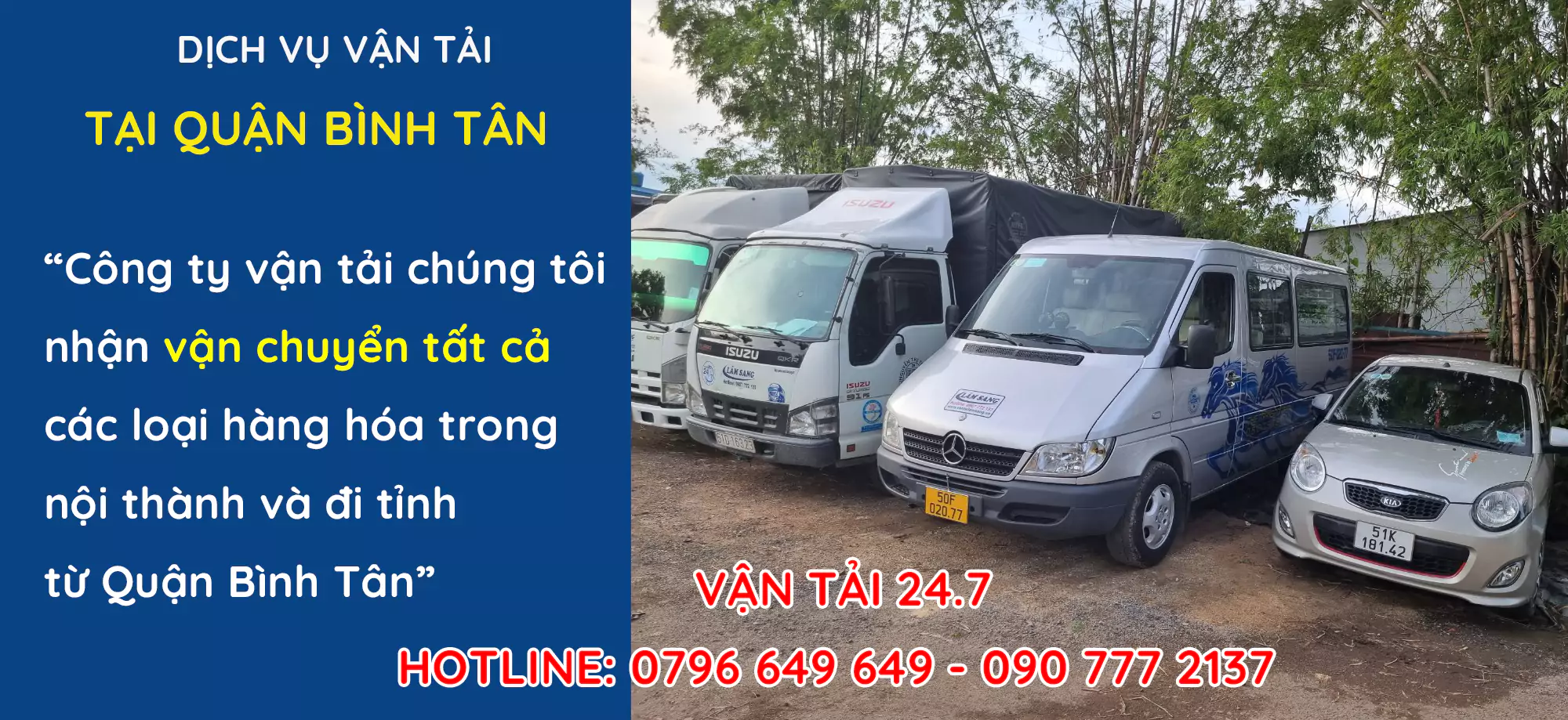 Dịch Vụ Vận Tải Tại Quận Bình Tân
