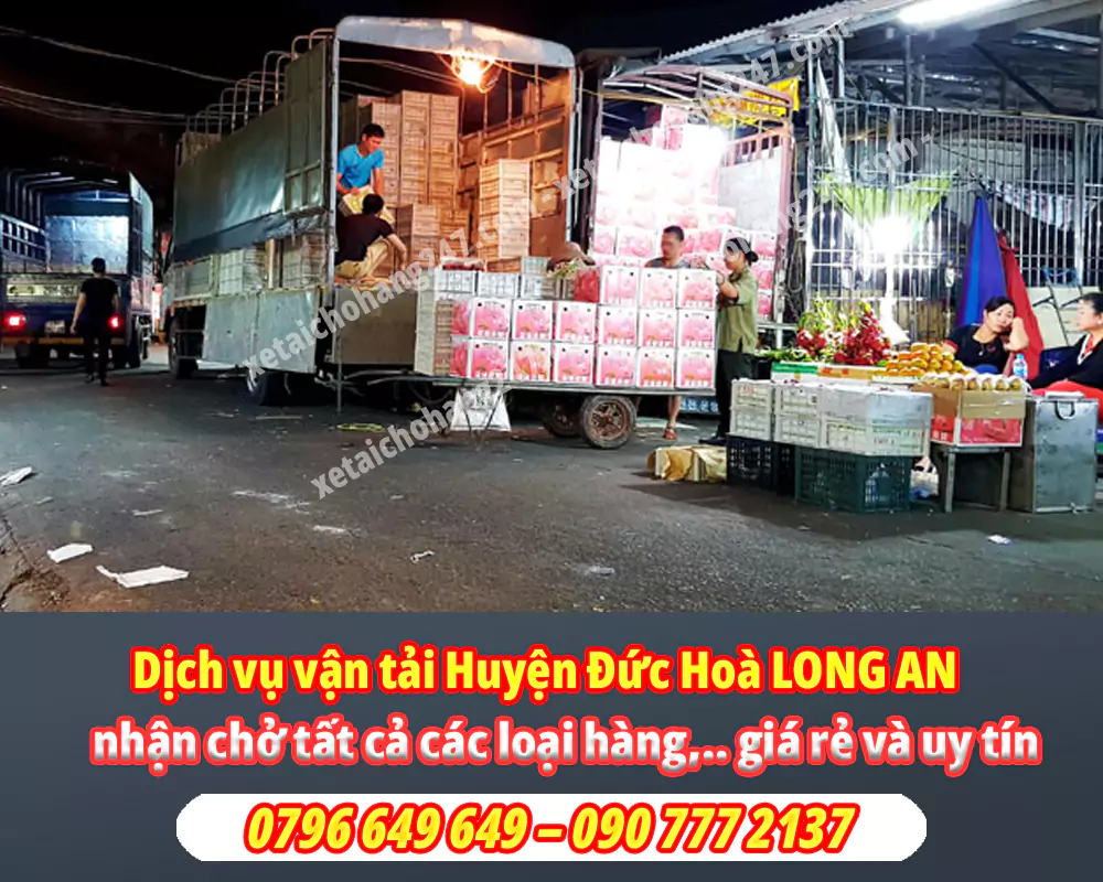 Dịch vụ vận tải tại Đức Hoà chúng tôi có đội xe tải hùng hậu, luôn sẵn sàng đáp ứng yêu cầu chở hàng
