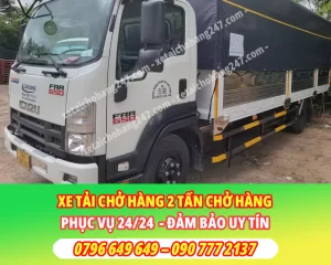 Cho thuê xe tải chở hàng 2 tấn - Xe tải chở hàng 24/7