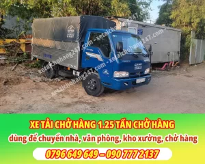 Xe tải 1.25 tấn chở hàng 24/24 tại TPHCM