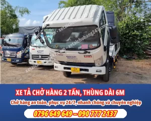 Xe tải chở hàng 2 tấn 6m tại TPHCM [Báo Giá]