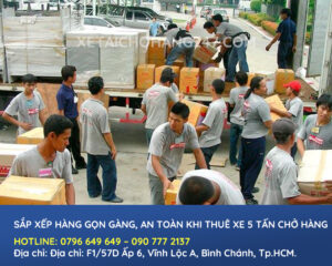 Đội ngũ bốc xếp gọn gàng sẽ giúp bốc hàng lên xe gọn gàng, nhanh chóng, an toàn