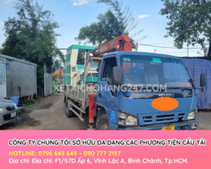 Dịch vụ cẩu tải chuyên nghiệp tại tphcm - xe tải chở hàng 24/7