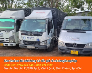 Cho thuê xe tải 1.5 tấn chở hàng tại TPHCM