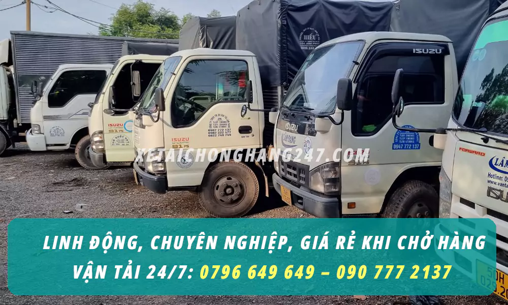 Công ty vận tải 24/7 chuyên cho thuê xe tải có thời gian chuyển hàng linh động