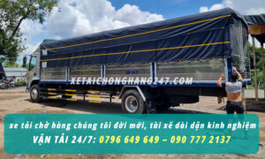 Dịch vụ vận tải với xe đời mới, hoạt động tốt, tài xế dày dặn kinh nghiệm