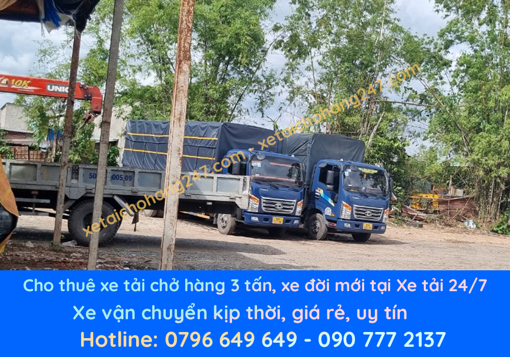 Vận chuyển hàng giá rẻ với xe tải 3 tấn tại Xe tải chở hàng 24/7