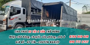 Thuê Xe Tải Chở Hàng 5 Tấn Giá Cước Rẻ Tại TPHCM