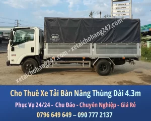 Cho Thuê Xe Tải Bàn Nâng Thùng Dài 4.3m