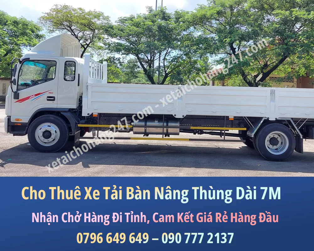 Cho Thuê Xe Tải thùng dài 7M