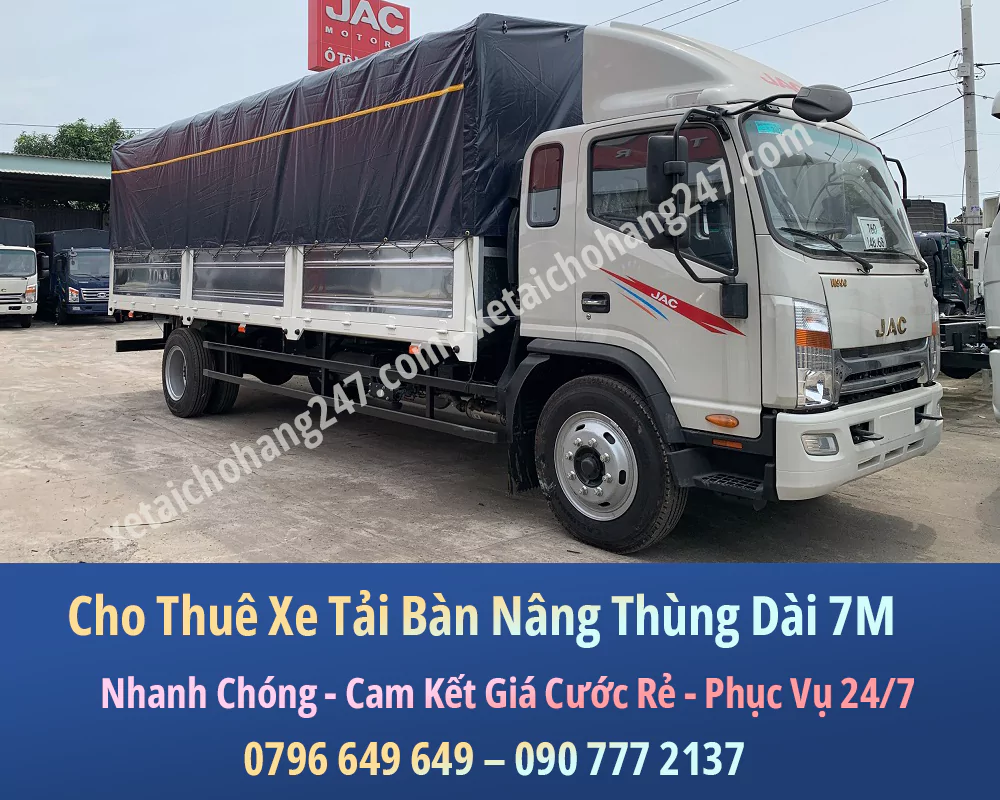 Cho Thuê Xe Tải thùng dài 7M