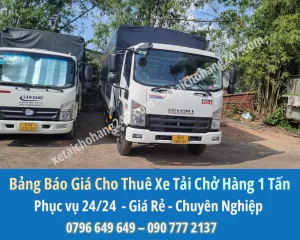 Bảng Báo Giá Cho Thuê Xe Tải Chở Hàng 1 Tấn