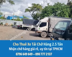 Bảng Báo Giá Cho Thuê Xe Tải Chở Hàng 2.5 Tấn
