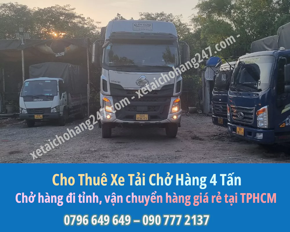 Bảng Báo Giá Cho Thuê Xe Tải Chở Hàng 4 Tấn