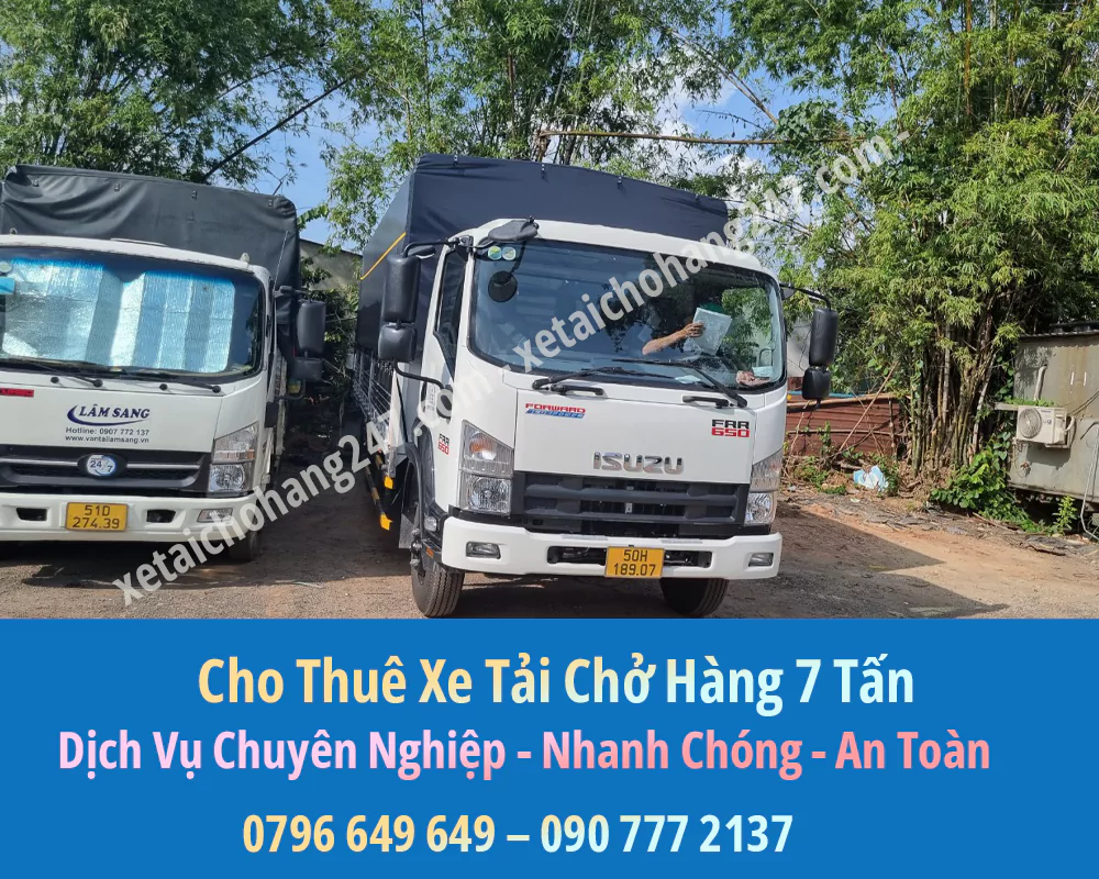 Bảng Báo Giá Cho Thuê Xe Tải Chở Hàng 7 Tấn