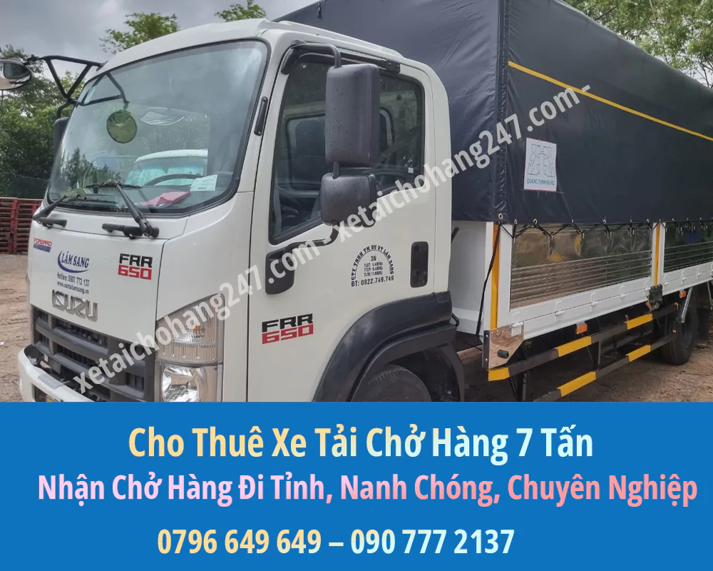 Bảng Báo Giá Cho Thuê Xe Tải Chở Hàng 7 Tấn