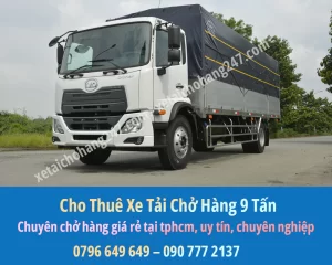 Bảng Báo Giá Cho Thuê Xe Tải Chở Hàng 9 Tấn