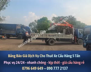 Cho Thuê Xe cẩu Hàng 5 Tấn