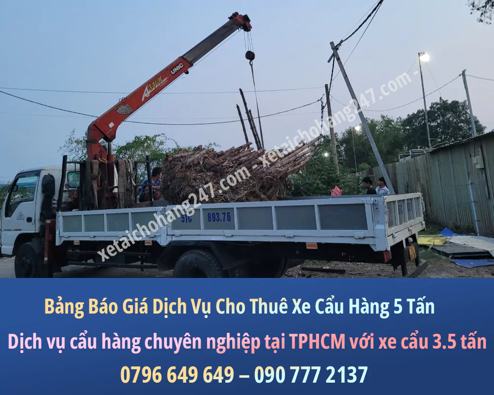 Cho Thuê Xe cẩu Hàng 5 Tấn