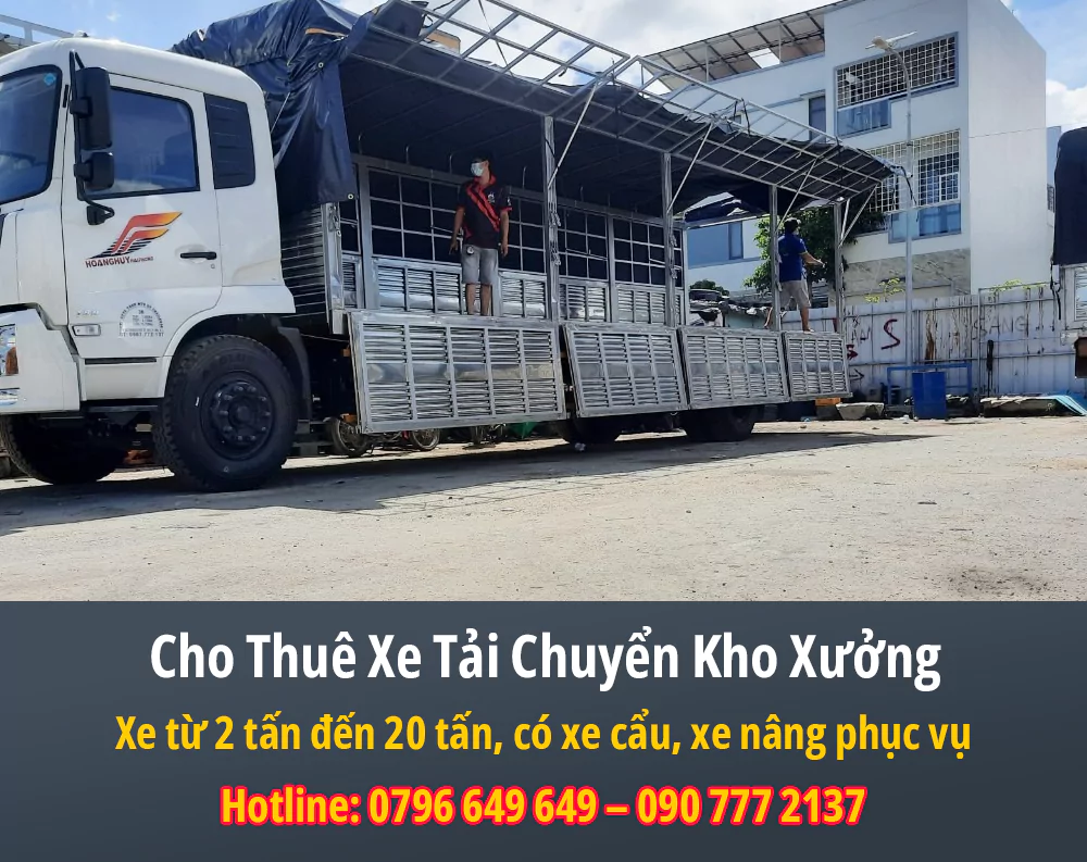 Cho Thuê Xe Tải Chuyển Kho Xưởng