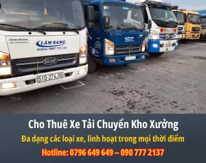 Cho Thuê Xe Tải Chuyển Kho Xưởng
