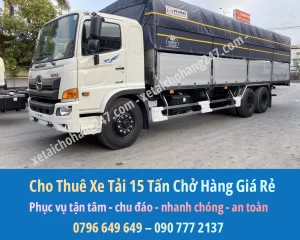 Bảng Báo Giá Cho Thuê Xe Tải Chở Hàng 15 Tấn