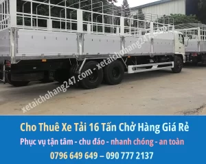 Bảng Báo Giá Cho Thuê Xe Tải Chở Hàng 16 Tấn