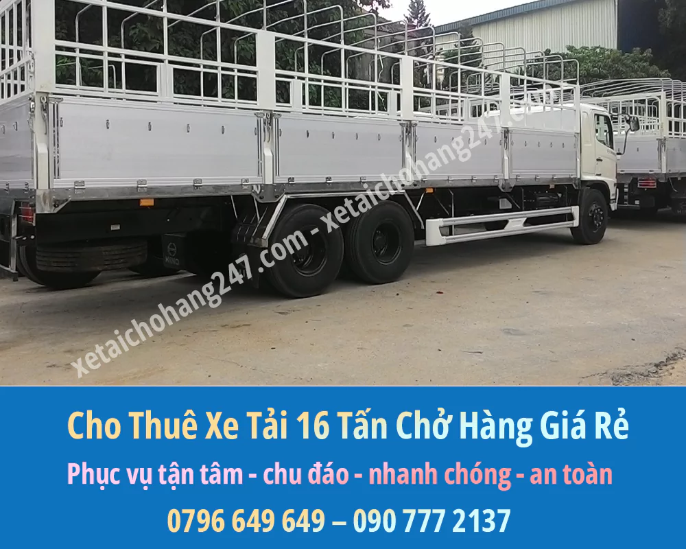 Bảng Báo Giá Cho Thuê Xe Tải Chở Hàng 16 Tấn