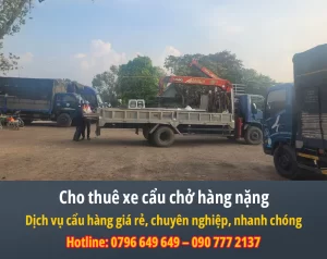 Cho thuê xe cẩu chở hàng nặng