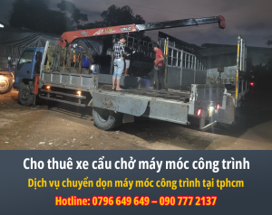 Cho thuê xe cẩu chở máy móc công trình