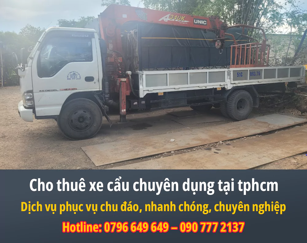 Cho thuê xe cẩu chuyên dụng