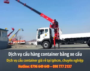 Dịch vụ cẩu hàng container bằng xe cẩu