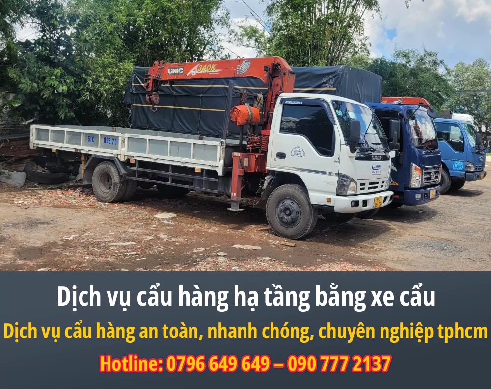 Dịch vụ cẩu hàng hạ tầng bằng xe cẩu